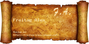 Freitag Alex névjegykártya
