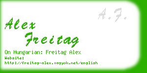 alex freitag business card